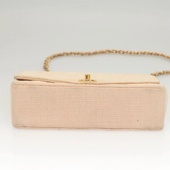 CHANEL Matelasse Chain Diana Shoulder Bag Canvas Pink CC Auth 120753 - Picture 7 of 16